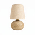 Wabi Sabi Spherical Travertine Table Lamp