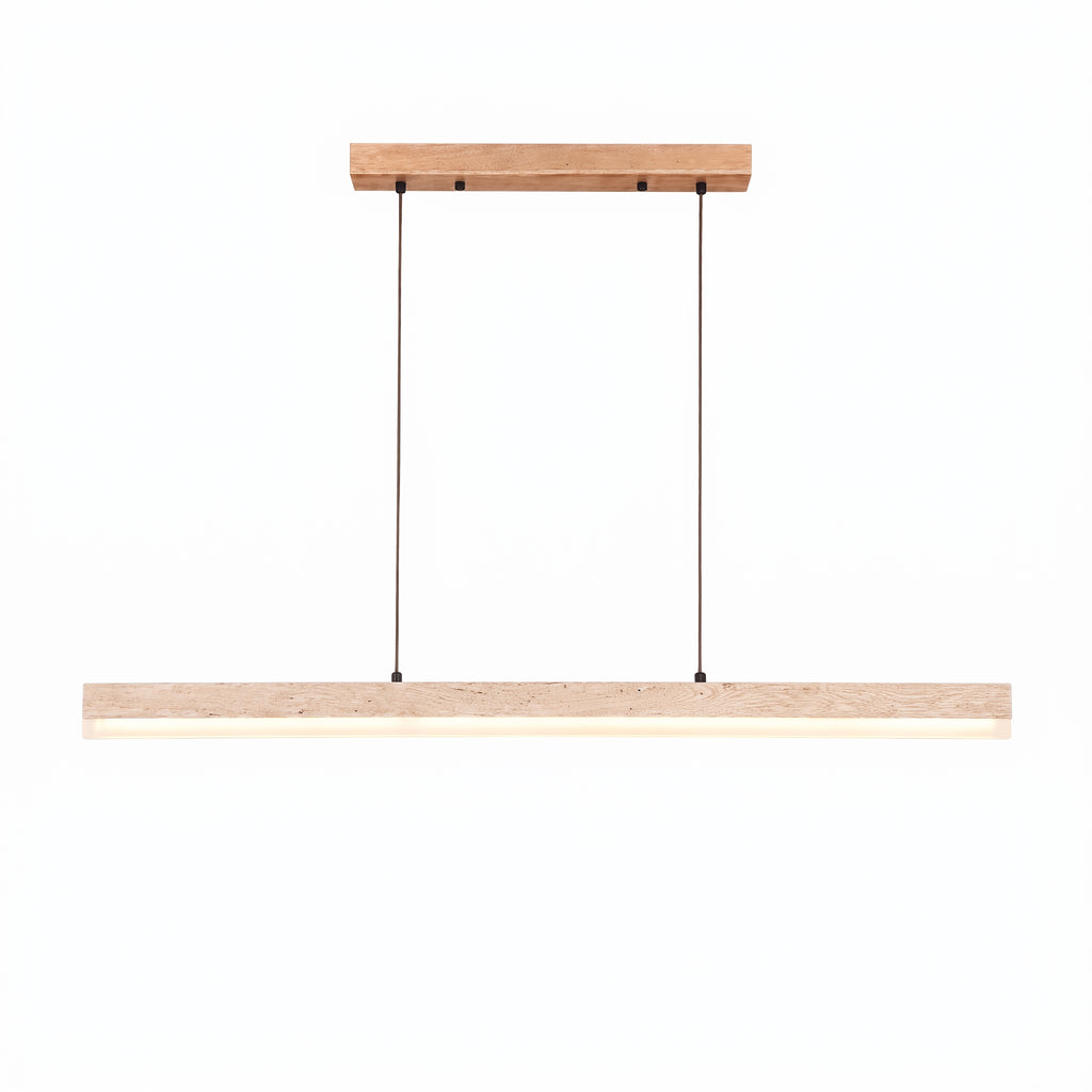 Wabi Sabi Long Linear Travertine LED Pendant Light